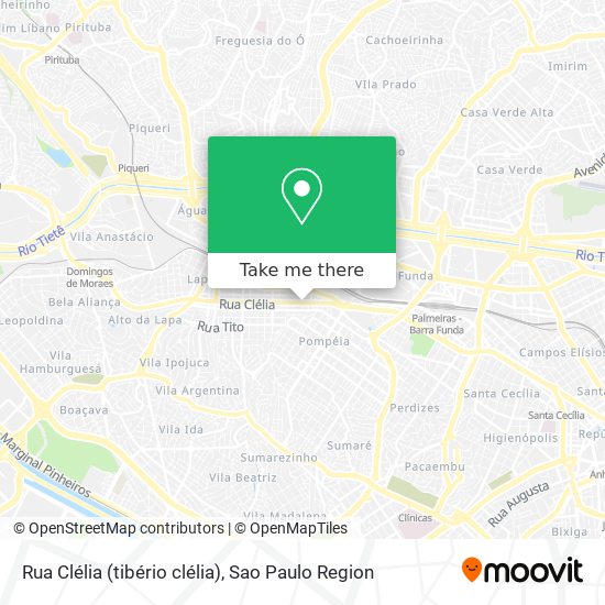Rua Clélia (tibério clélia) map