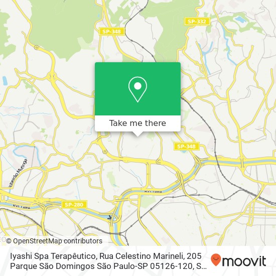 Mapa Iyashi Spa Terapêutico, Rua Celestino Marineli, 205 Parque São Domingos São Paulo-SP 05126-120