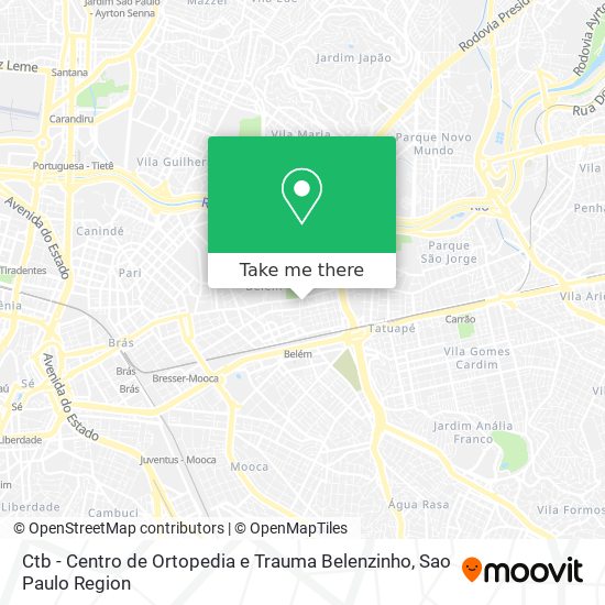 Ctb - Centro de Ortopedia e Trauma Belenzinho map