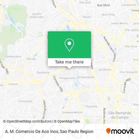 Mapa A. M. Comercio De Aco Inox