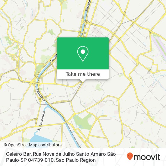 Mapa Celeiro Bar, Rua Nove de Julho Santo Amaro São Paulo-SP 04739-010