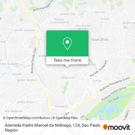 Alameda Padre Manoel da Nóbrega, 128 map