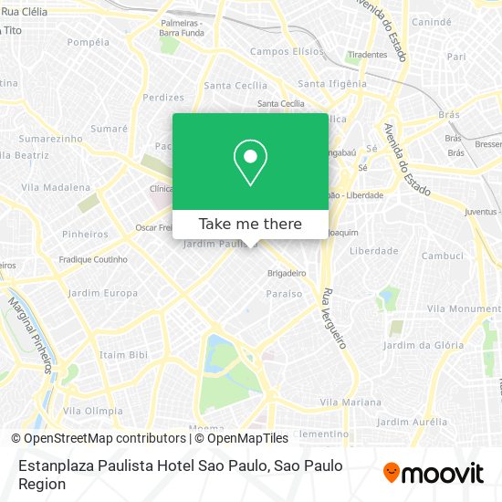 Estanplaza Paulista Hotel Sao Paulo map