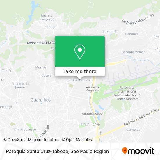 Mapa Paroquia Santa Cruz-Taboao