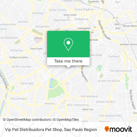 Vip Pet Distribuidora Pet Shop map