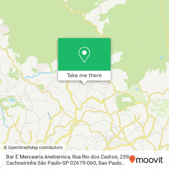 Bar E Mercearia Anebervica, Rua Rio dos Cedros, 259 Cachoeirinha São Paulo-SP 02679-060 map