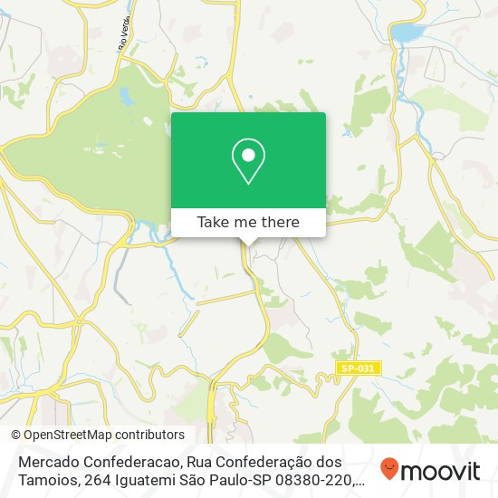 Mapa Mercado Confederacao, Rua Confederação dos Tamoios, 264 Iguatemi São Paulo-SP 08380-220