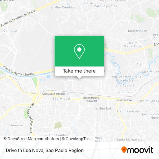 Mapa Drive In Lua Nova