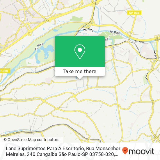 Lane Suprimentos Para A Escritorio, Rua Monsenhor Meireles, 240 Cangaíba São Paulo-SP 03758-020 map