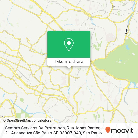 Sempro Servicos De Prototipos, Rua Jonas Ranter, 21 Aricanduva São Paulo-SP 03907-040 map