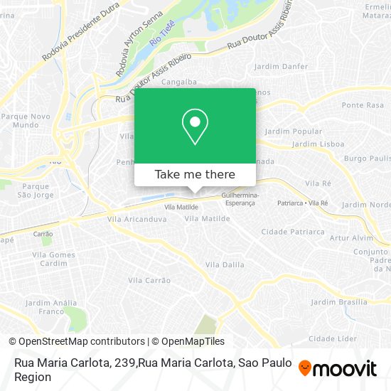 Mapa Rua Maria Carlota, 239,Rua Maria Carlota