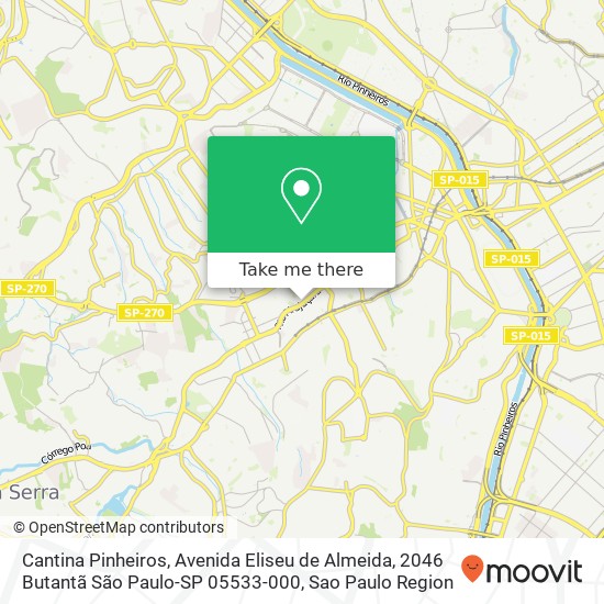 Cantina Pinheiros, Avenida Eliseu de Almeida, 2046 Butantã São Paulo-SP 05533-000 map