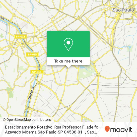 Estacionamento Rotativo, Rua Professor Filadelfo Azevedo Moema São Paulo-SP 04508-011 map