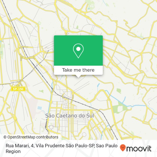 Mapa Rua Marari, 4, Vila Prudente São Paulo-SP