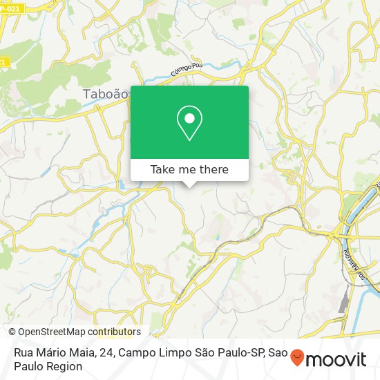 Mapa Rua Mário Maia, 24, Campo Limpo São Paulo-SP