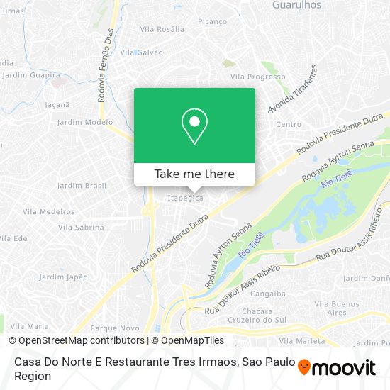 Casa Do Norte E Restaurante Tres Irmaos map