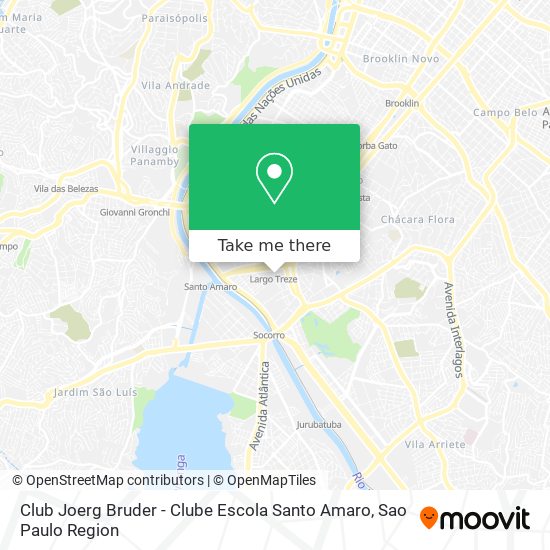 Club Joerg Bruder - Clube Escola Santo Amaro map