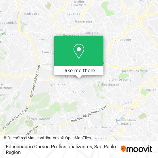 Educandario Cursos Profissionalizantes map