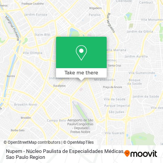 Nupem - Núcleo Paulista de Especialidades Médicas map