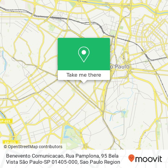 Mapa Benevento Comunicacao, Rua Pamplona, 95 Bela Vista São Paulo-SP 01405-000