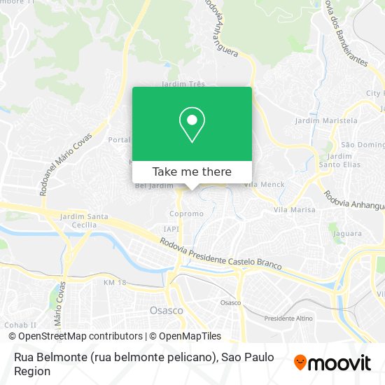 Mapa Rua Belmonte (rua belmonte pelicano)