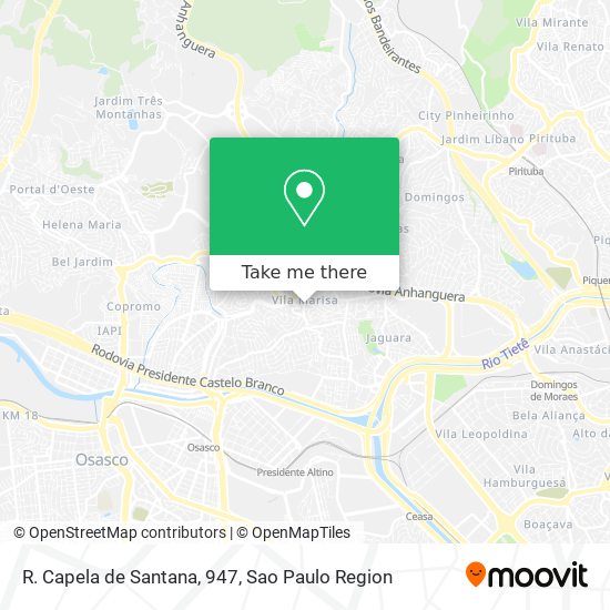 R. Capela de Santana, 947 map