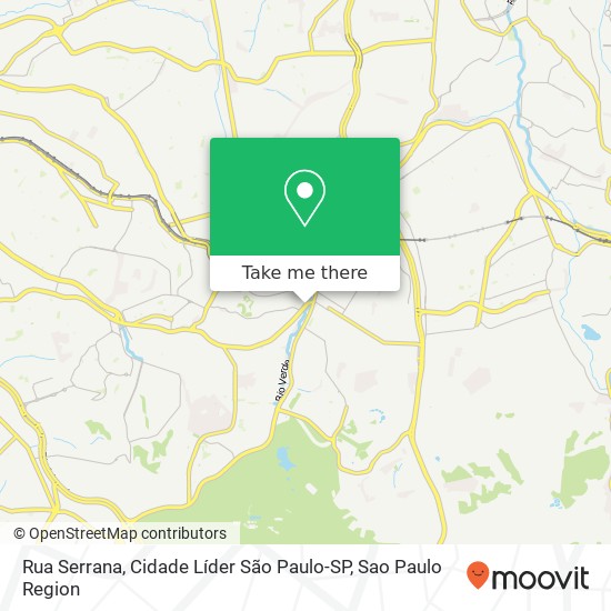 Mapa Rua Serrana, Cidade Líder São Paulo-SP