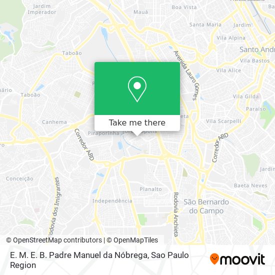 E. M. E. B. Padre Manuel da Nóbrega map