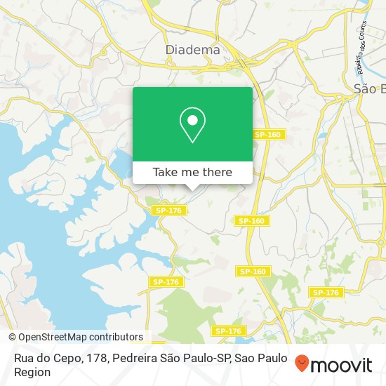 Mapa Rua do Cepo, 178, Pedreira São Paulo-SP