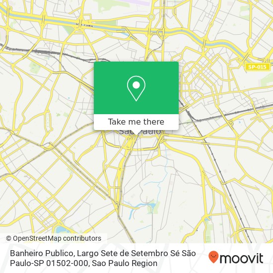 Banheiro Publico, Largo Sete de Setembro Sé São Paulo-SP 01502-000 map