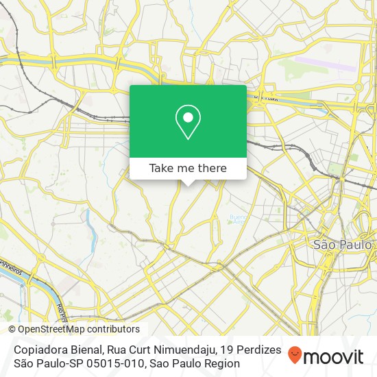 Mapa Copiadora Bienal, Rua Curt Nimuendaju, 19 Perdizes São Paulo-SP 05015-010