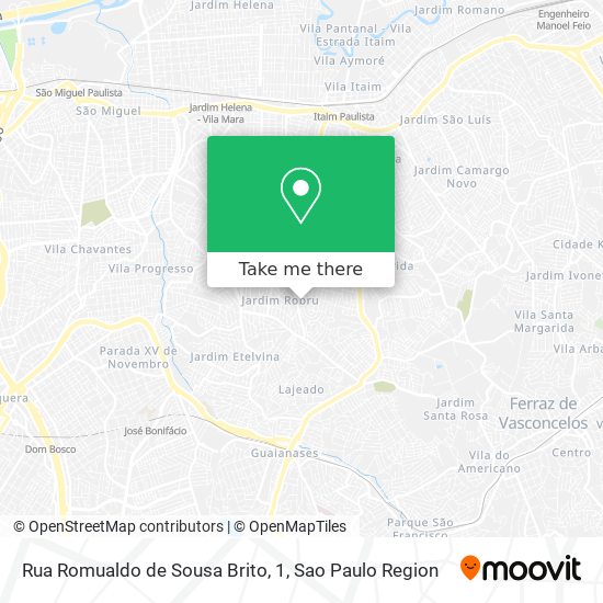 Mapa Rua Romualdo de Sousa Brito, 1