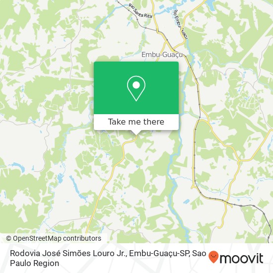 Mapa Rodovia José Simões Louro Jr., Embu-Guaçu-SP