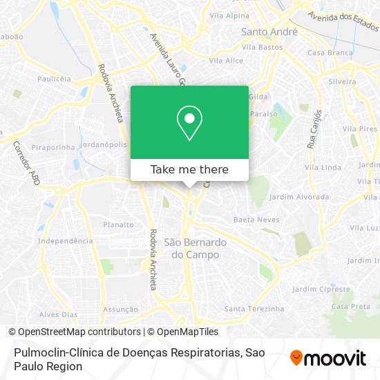Pulmoclin-Clínica de Doenças Respiratorias map