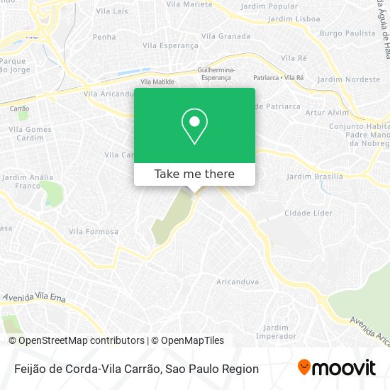 Mapa Feijão de Corda-Vila Carrão