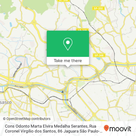 Cons Odonto Marta Elvira Medalha Serantes, Rua Coronel Virgílio dos Santos, 86 Jaguara São Paulo-SP 05115-000 map