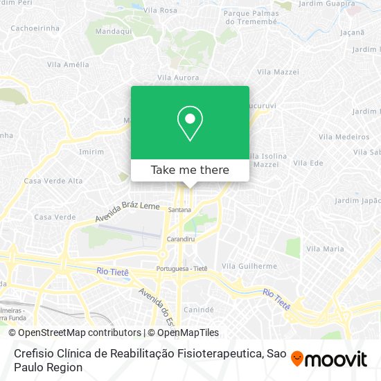 Crefisio Clínica de Reabilitação Fisioterapeutica map