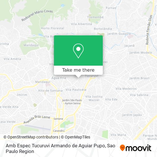 Amb Espec Tucuruvi Armando de Aguiar Pupo map