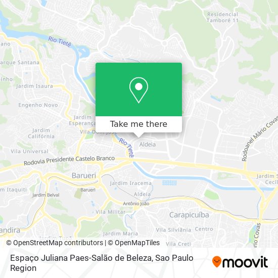 Mapa Espaço Juliana Paes-Salão de Beleza