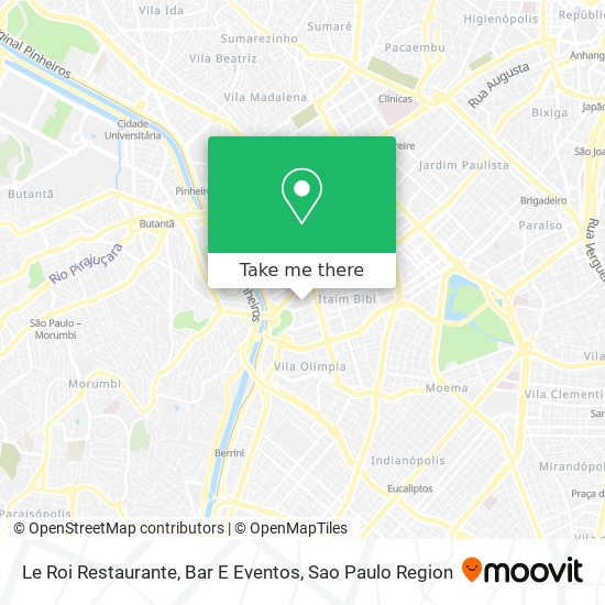 Mapa Le Roi Restaurante, Bar E Eventos