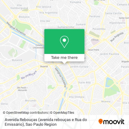 Avenida Rebouças (avenida rebouças e Rua do Emissário) map