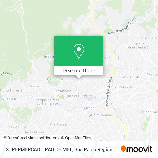 Mapa SUPERMERCADO PAO DE MEL