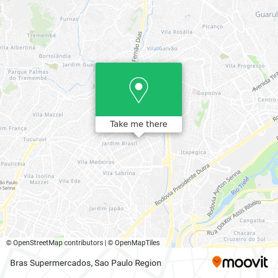 Bras Supermercados map