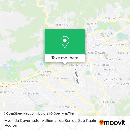 Mapa Avenida Governador Adhemar de Barros