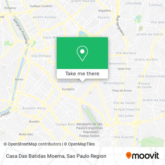 Mapa Casa Das Batidas Moema