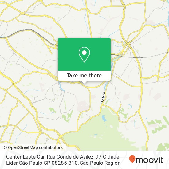 Mapa Center Leste Car, Rua Conde de Avilez, 97 Cidade Líder São Paulo-SP 08285-310