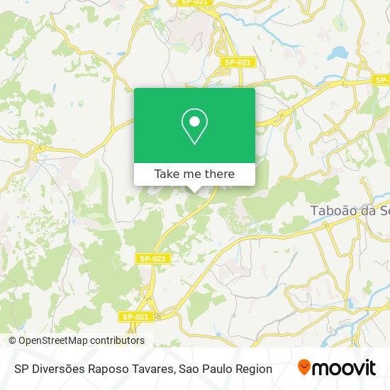 SP Diversões Raposo Tavares map
