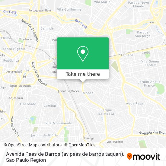 Avenida Paes de Barros (av paes de barros taquari) map