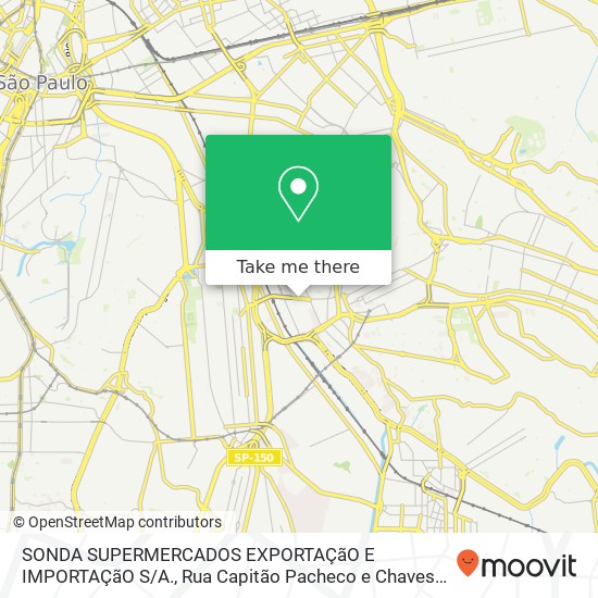 SONDA SUPERMERCADOS EXPORTAÇãO E IMPORTAÇãO S / A., Rua Capitão Pacheco e Chaves Vila Prudente São Paulo-SP 03126-001 map