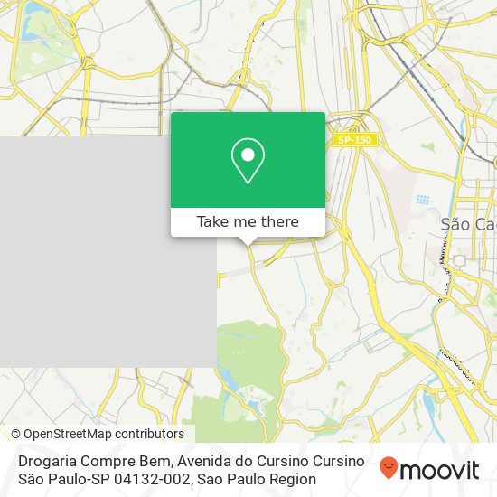 Drogaria Compre Bem, Avenida do Cursino Cursino São Paulo-SP 04132-002 map